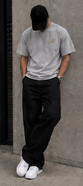 T-shirt gris IA ROYALE : porté de face