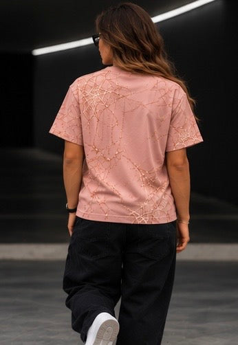 T-shirt Spider rose IA ROYALE : porté de dos