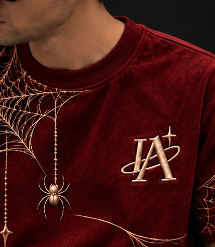 T-shirt Spider IA ROYALE : détail du logo sur la poitrine