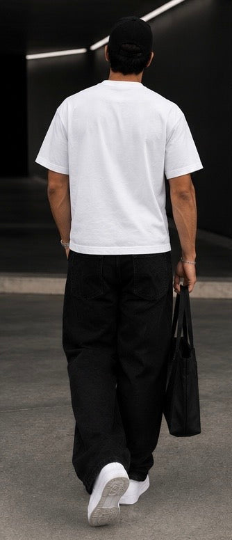 T-shirt blanc IA ROYALE : porté de dos
